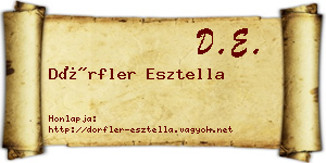 Dörfler Esztella névjegykártya